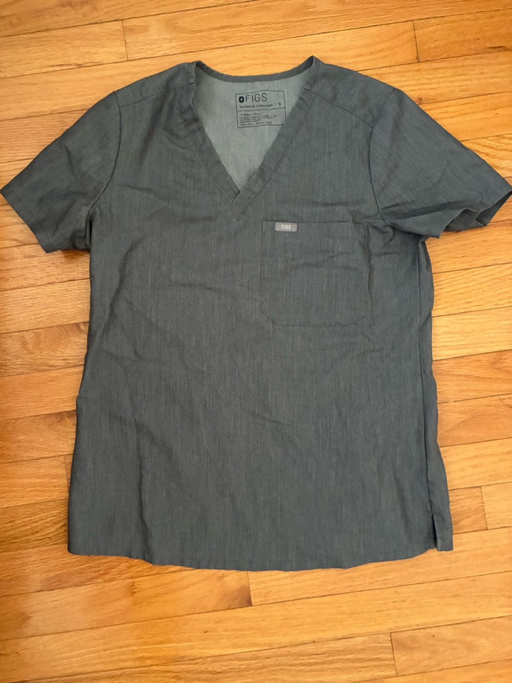 Grey figs scrub top